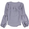 bar III Womens Blouson Sleeve Knit Blouse, Purple, XX-Small - 2 of 2