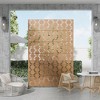 PexFix 72 in. x 47 in. Brown Metal Freestanding Privacy Screen Garden Fence For Deck Patio Balcony Outdoor Privacy Panel Square Design - 2 of 4
