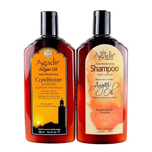 Agadir Argan Oil Daily Moisturizing Shampoo - (12 oz) & Moisturizing Conditioner - (12 oz) duo set - Shine Brighter. Dry Faster - 1 of 4