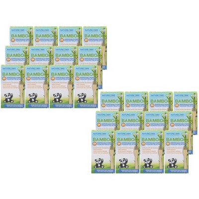 Naturezway Disposable Bamboo Forks - Case of 24/24 ct