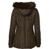 Sportoli Womens Winter Coat Faux Fur Trim Hooded Down Alternative Puffer Jacket - 2 of 4