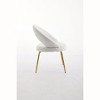 CAVINAS Modern Velvet Dining Chair with Gold Metal Legs, Dining Room Chair with Ergonomic Backrest - 3 of 4