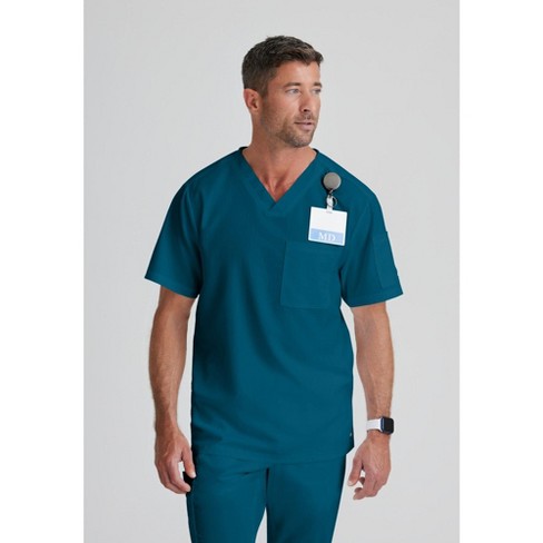 Unisex Soft-Stretch Poly-Rayon 3 Pocket V-Neck Scrub Top