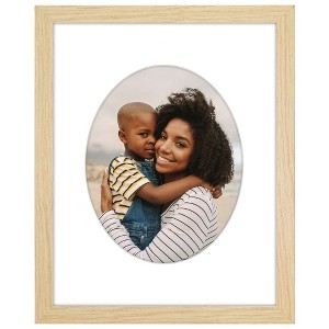 Americanflat Picture Frame with Oval Mat Insert and Shatter-Resistant Glass - Signature Collection - Photo Frame for Wall Display - 1 of 4