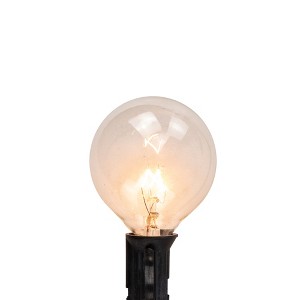 Northlight G50 Globe Christmas Light Set - Clear - 9' Black Wire -10ct - 1 of 4