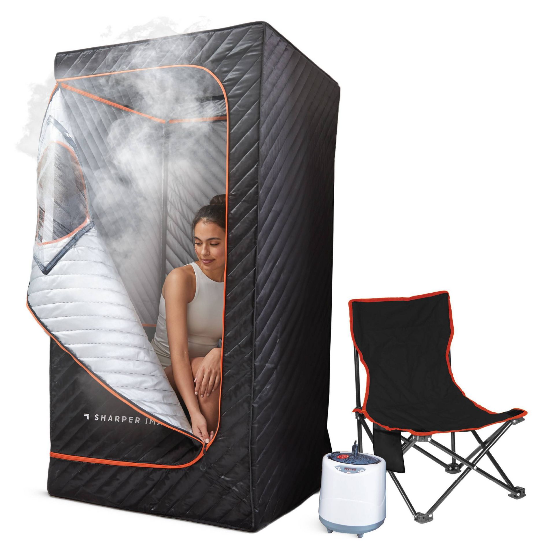Sharper Image Portable Steamer Sauna Portable Spa: Electric 1-Person Sauna, 110V