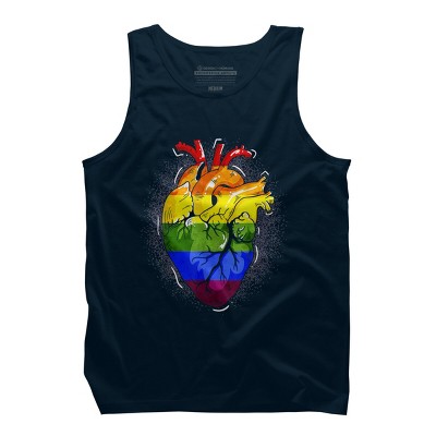 Adult Design By Humans Rainbow Heart Love Pride By Belugastore Tank Top