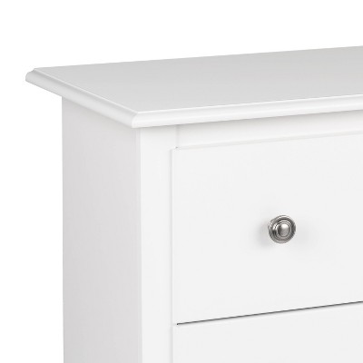 White Double 8-Drawer Horizontal Dresser with Deep Drawers