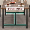 3-Piece Extendable Dining Table Set, Space-Saving Kitchen Table with 2 Padded Benches, Wood Dining Room Dinette Set - 4 of 4