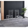 CAVINAS 17.5" Transparent Dining Chair,Set of 2/4,Modern Plastic Chairs for Dining Room and Wedding,Dining Room Chair With Plastic Seat - 2 of 4