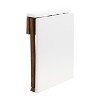 Kate and Laurel Truss Rectangle MDF Dining Table, 24x33x31, White and Walnut - 3 of 4