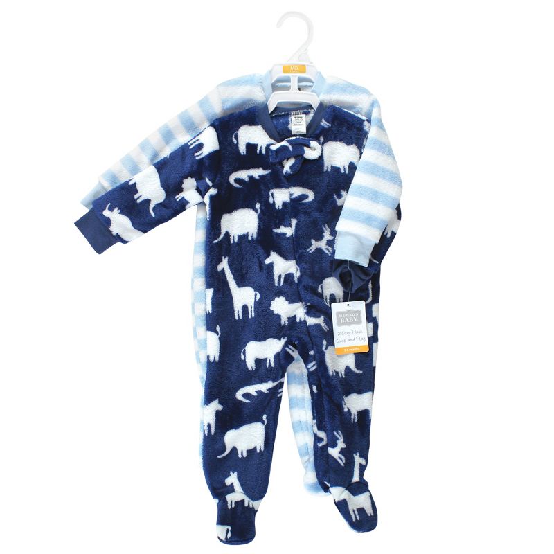 Hudson Baby Infant Boy Plush Sleep and Play, Safari Silhouette, 2 of 5