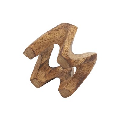 Saro Lifestyle Table Napkin Rings With Wood W Design (set Of 4) : Target