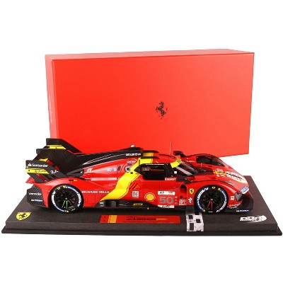 Ferrari 499P Hypercar #50 "Ferrari AF Corse" "24 Hours of Le Mans" (2023) with DISPLAY CASE 1/18 Model Car by BBR