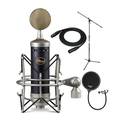 Blue Microphones Baby Bottle with Pop Filter, Shockmount, and Mic Stand Bundle