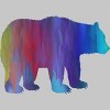 Adult Design By Humans Melting Rainbow Watercolor Bear By Maryedenoa T-Shirt - 2 of 2