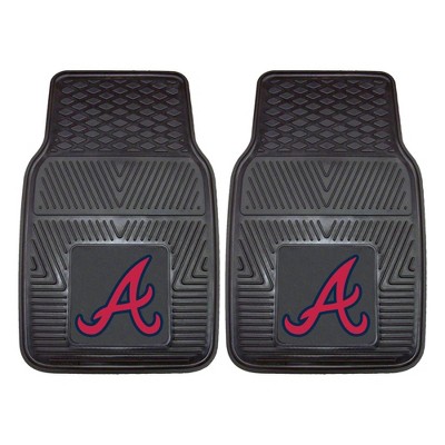 MLB Atlanta Braves Vinyl Car Mat Set - 2pc