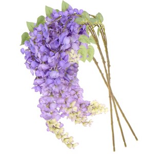 Unique Bargains Silk Durable UV-resistant Artificial Plant 3 Pcs - 1 of 4