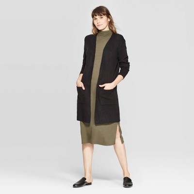 dress with long sweater