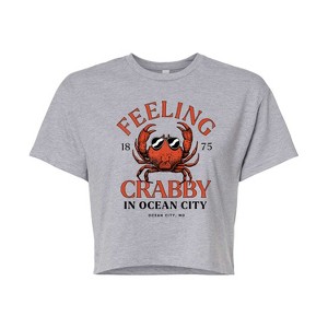 Women's - Instant Message - Feeling Crabby Ocean City Cropped Graphic T-Shirt - 1 of 4
