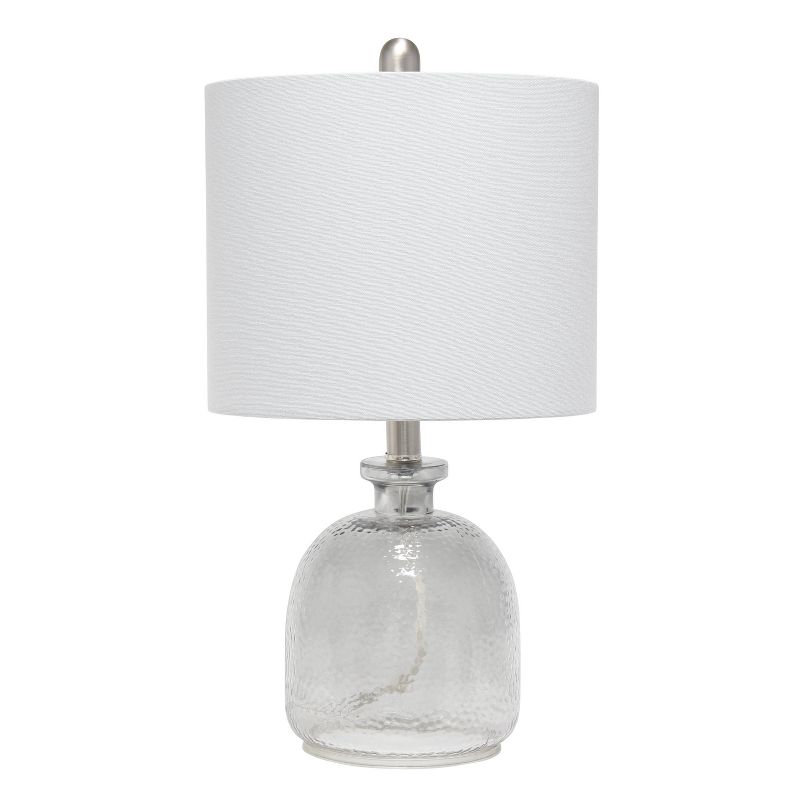 Hammered Glass Jar Table Lamp with Linen Shade - Lalia Home, 1 of 8