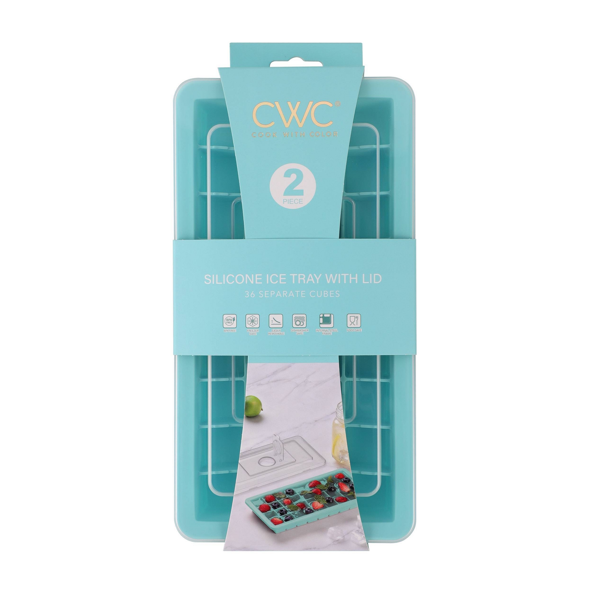 Cook With Color 2pk Jumbo Ice Cube Trays Aqua
