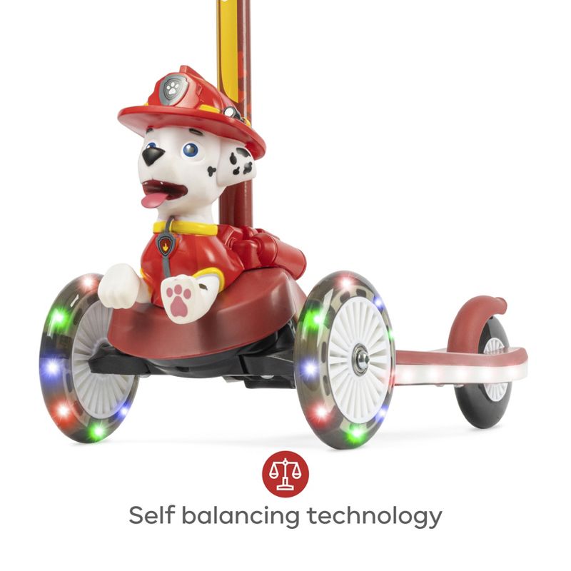 Paw Patrol Marshall 3D Tilt and Turn Scooter with Light Up Deck and Wheels, 3 of 12