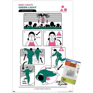 Trends International Netflix Squid Game: Season 2 - Red Light Green Light Rules Unframed Wall Poster Prints - 1 of 4