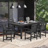 Hyleory 7pc Outdoor Dining Set, 66.9'' Rectangular Table w/Umbrella Hole and 6 Chairs - image 2 of 4