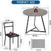 Dining Table Set for 2 with Upholstered Chairs, Kitchen Table and Chairs for 2, 3 Piece Dining Room Table Set - 2 of 4
