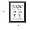HomeRoots Bathroom Guide Black Framed Print Bathroom Wall Art - 3 of 3