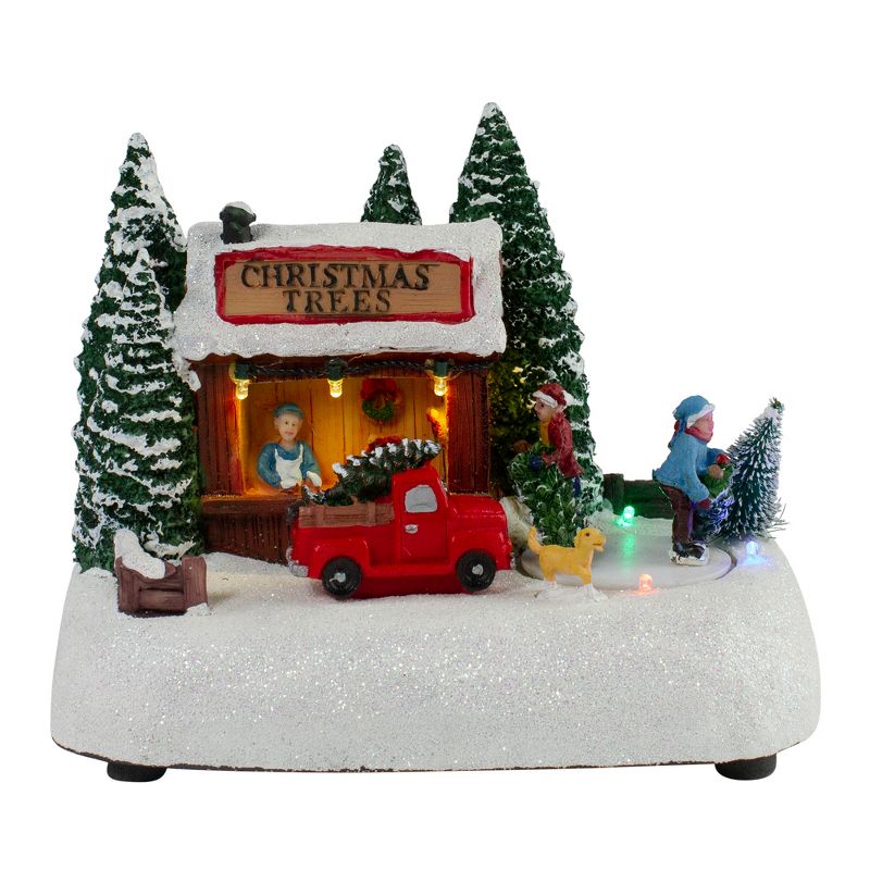 Northlight 8" LED Lighted and Musical Christmas Tree Shop Village Display Piece, 1 of 8