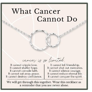 HOPE LOVE SHINE Cancer Care Gifts for Women Strength Necklace 14K Gold Plated Strength 2 Rings 18" - 1 of 1