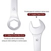 Unique Bargains High Carbon Steel Metric Offset 6-Point End and Angled Open-End Thin Combination Wrench - 4 of 4