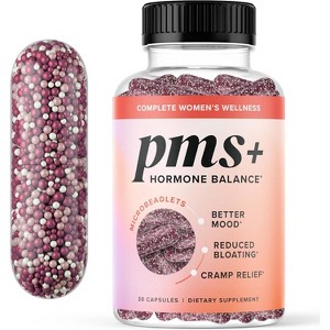 PMS Support Supplement for Women,  Microbeadlets for PMS Relief, Hormonal Acne, Hormone Balance & Period Relief, SMNutrition, 30ct - 1 of 4