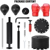 Coucheta Boxing Speed Trainer, Punching Bag with 2 Speed Bag & Stand, 360° Bag, Height Adjustable Free Standing Boxing Bag with Gloves - 4 of 4