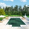VEVOR Pool Safety Cover Fits 20x38ft Rectangle Inground Pools, Safety Pool Cover with 4x10ft Center End Step, Mesh Solid Pool Cover, Green - 2 of 4