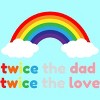 Adult Design By Humans Rainbow Twice The Dad & Love By Racerback Tank Top - 2 of 2