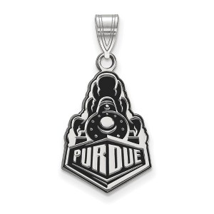 Black Bow Jewelry Sterling Silver Purdue Boilermakers NCAA Large Pendant - 1 of 3