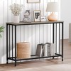 41.3 Inch Narrow Console Table - Industrial Entryway Desk with Storage, 2 Tier Thin Sofa Table for Living Room - 2 of 4