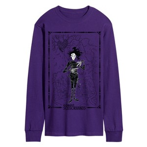 Men's - Edward Scissorhands - Frame Oversized Long Sleeve Graphic T-Shirt - 1 of 2