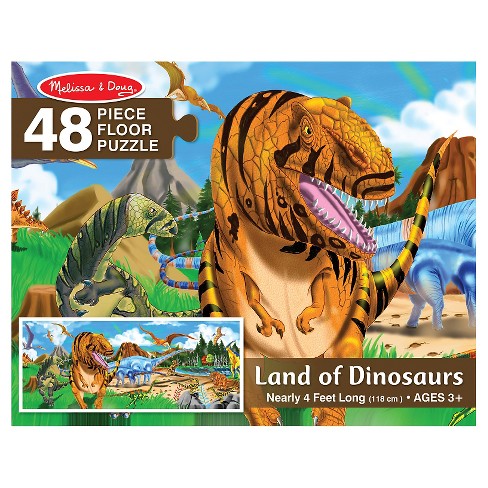 Melissa And Doug Land Of Dinosaurs Floor Puzzle 48pc