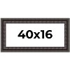 PosterPalooza | Panoramic 3.5" Wide Ornate Black Frame - UV Acrylic, Foam Board Backing, Hanging Hardware - 2 of 4