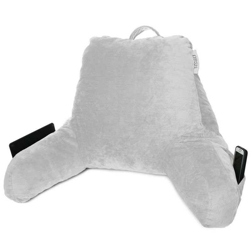 Nestl Memory Foam Reading Pillow, Reading & Bed Rest Pillow for Bed with Pockets, 2 of 8