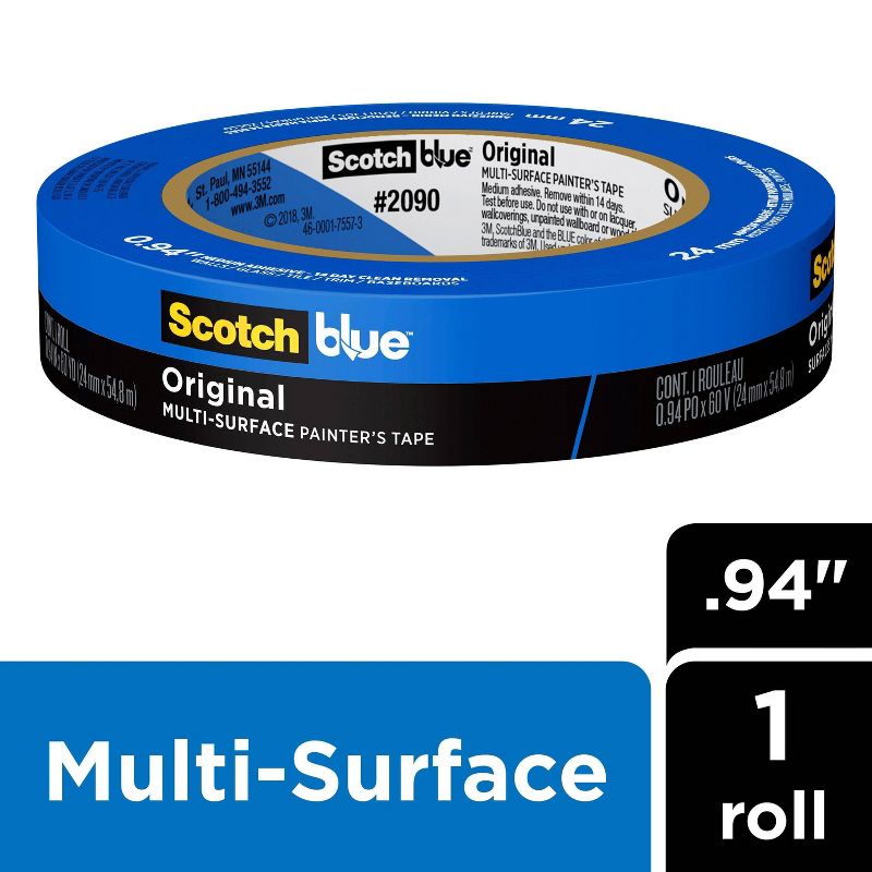 Scotch Blue Multi-Surface Painter&#39;s Tape .94&#34; x 60yd, 3 of 18
