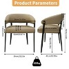 Set of 2 Luxury Upholstered Dining Chairs Leather Leisure Side Chair Living Room - 3 of 4
