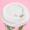 Blue Panda 48 Pack Insulated To Go Coffee Cups with Lids for Hot Chocolate, Tea, Tropical Palm Leaf Design, 16 Oz - 4 of 4