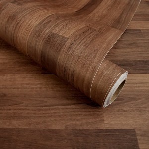 Vintage Brown Walnut Wood Block Vinyl Peel and Stick Wallpaper Roll Self-Adhesive Contact Paper (Covers 36 sq. ft.) - 1 of 4