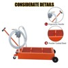 20 Gallon Oil Drain Pan With Pump, 76L Oil Drain Pan, Portable Heavy Duty Oil Drain Pan On Wheels, Rolling Oil Drain Cart for Truck Bus Car RV - 3 of 4