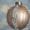TopComfy Decorative Object Glass Christmas Ball Ornaments Set of 6 for Holiday Tree Decor, Gold, 3.9"*3.9"*3.9" - 4 of 4